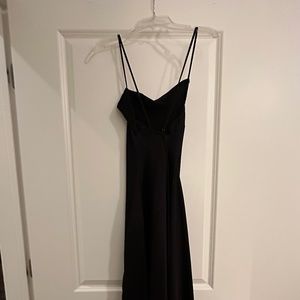 ASTR Black Cowl Slip Midi Dress